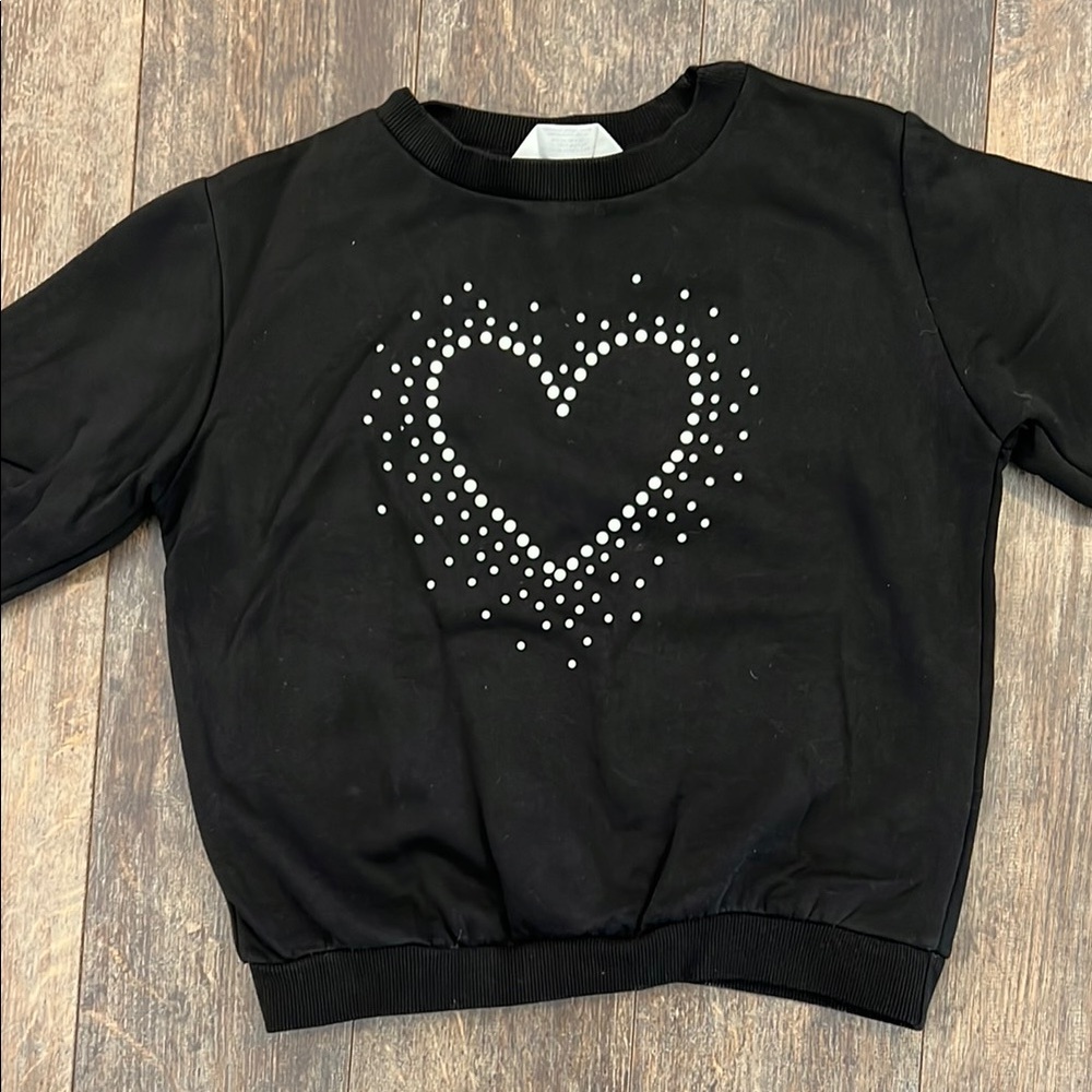 H&M Black Heart Sweatshirt - Picture 2 of 7